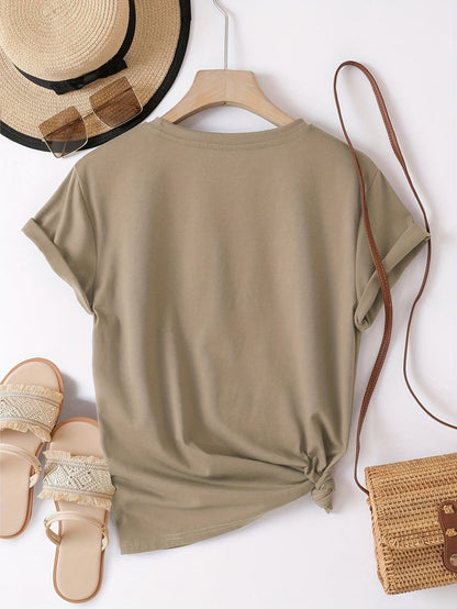 Dame T-skjorte med statement-trykk "Perfectly Imperfect" – Avslappet stil for hverdag og fritid