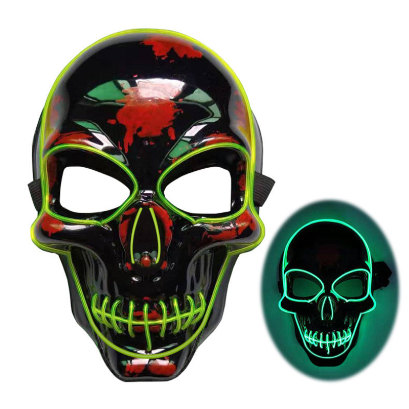 Halloween LED lichtgevend schedelmasker voor volwassenen – Griezelig feest- & kostuummasker