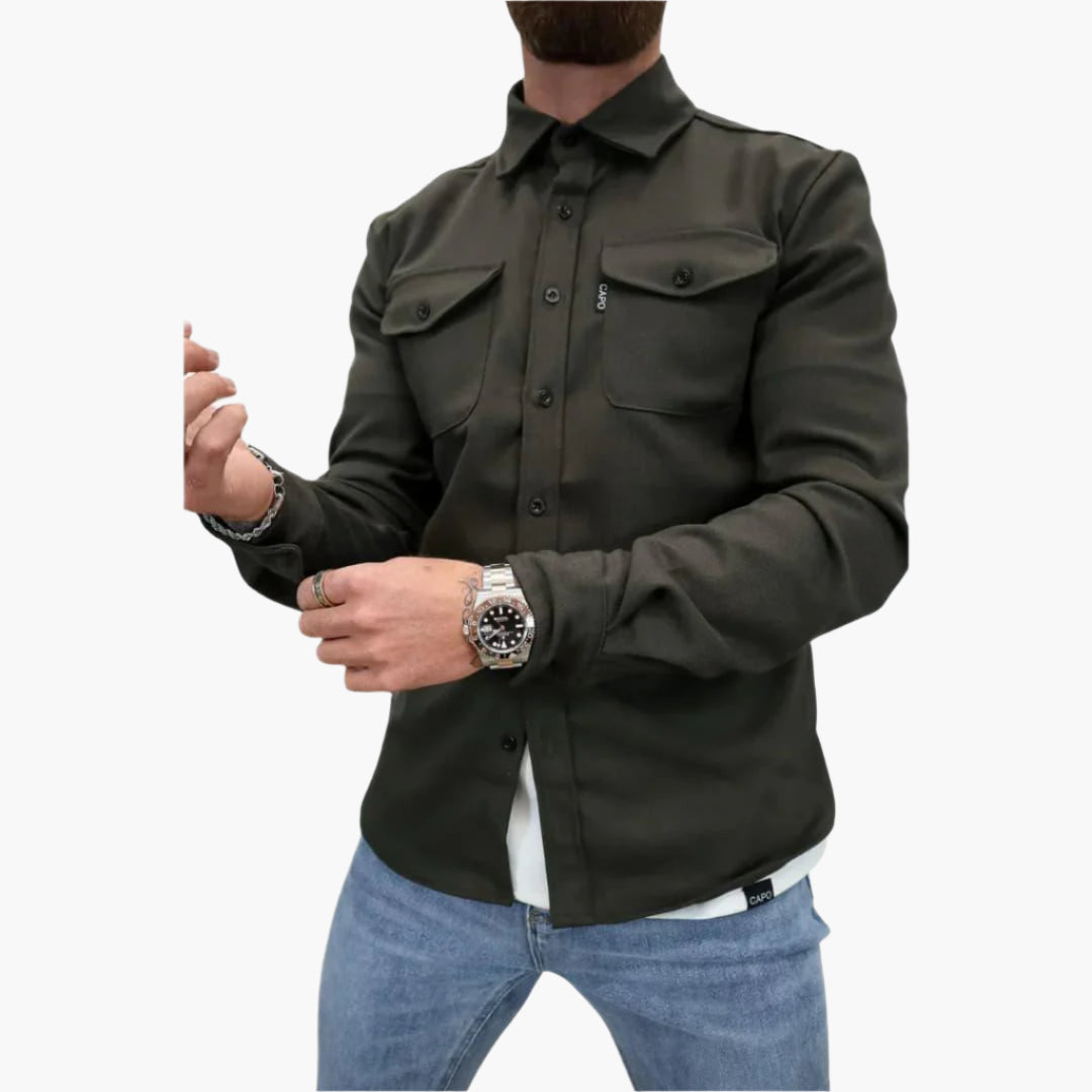 Overshirt da uomo – Design moderno con bottoni, stile versatile per tempo libero e lavoro
