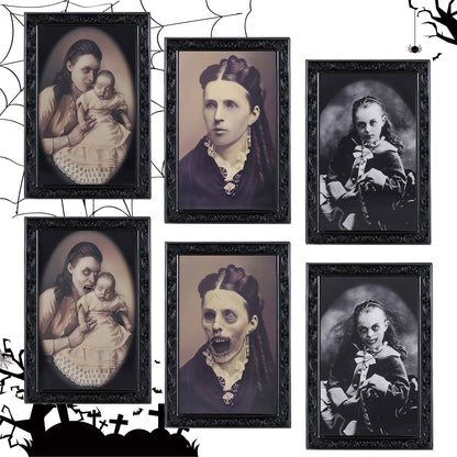 Halloween Lenticulair Fotolijst Set – Griezelige Veranderende Portretten voor Decoratie & Spooksfeer