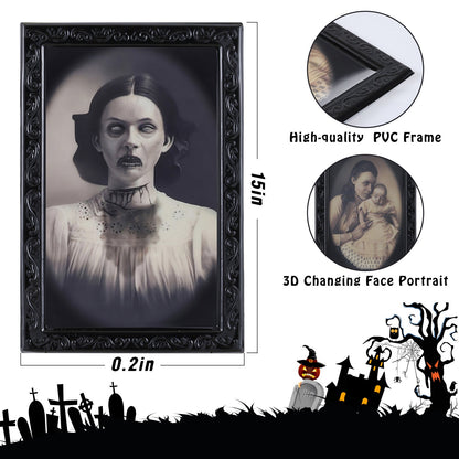 Halloween Lenticulair Fotolijst Set – Griezelige Veranderende Portretten voor Decoratie & Spooksfeer