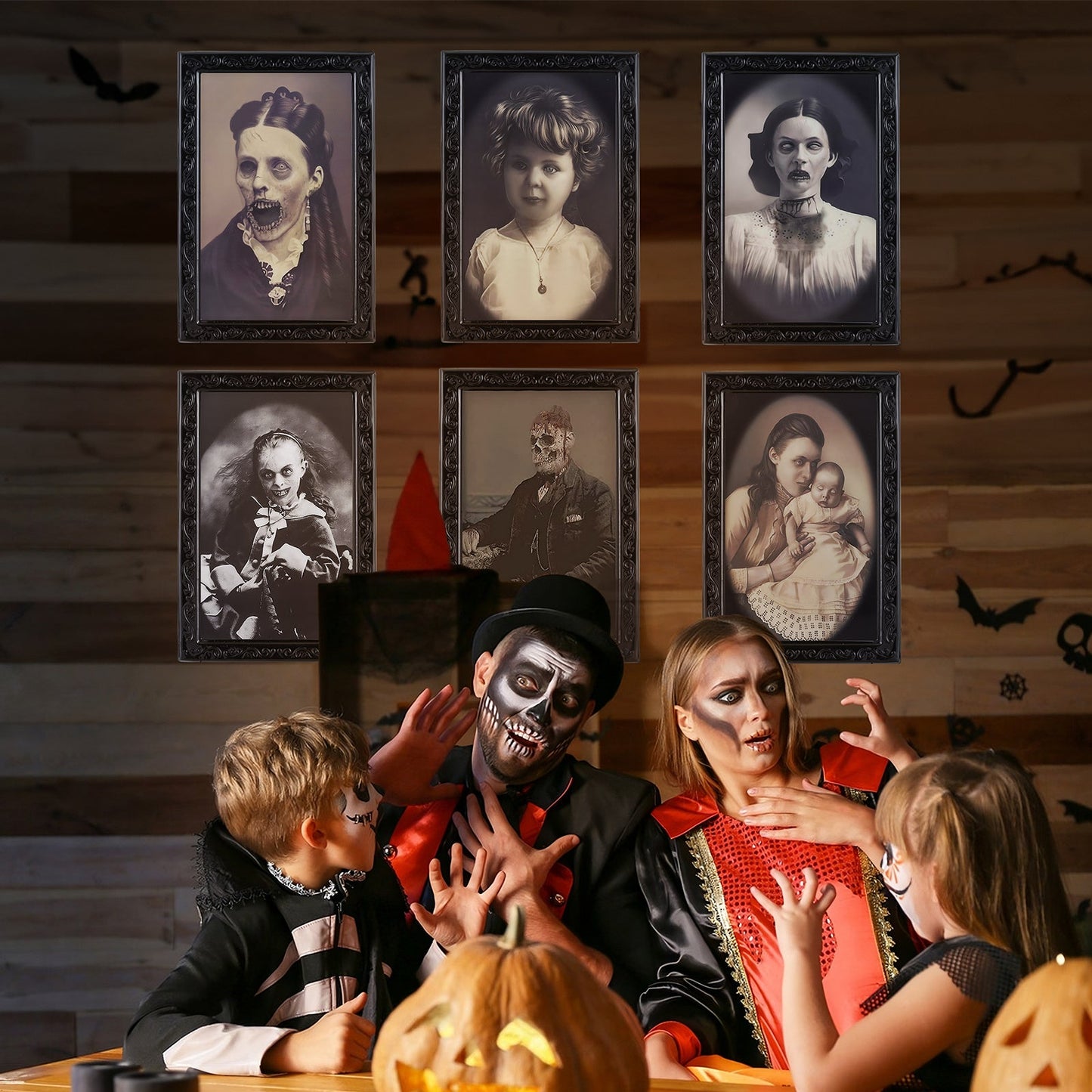 Halloween Lenticulair Fotolijst Set – Griezelige Veranderende Portretten voor Decoratie & Spooksfeer