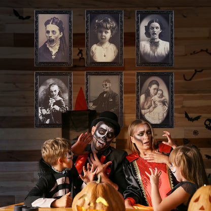 Halloween Lenticulair Fotolijst Set – Griezelige Veranderende Portretten voor Decoratie & Spooksfeer