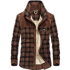 Geruit overshirt voor heren met knopen en zakken