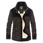 Geruit overshirt voor heren met knopen en zakken