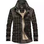 Geruit overshirt voor heren met knopen en zakken