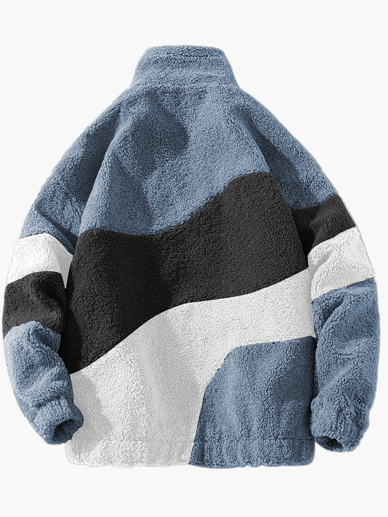 Herre preppy stil softshelljakke med farveblok-design og ståkrave – Fritidsjakke med lynlås