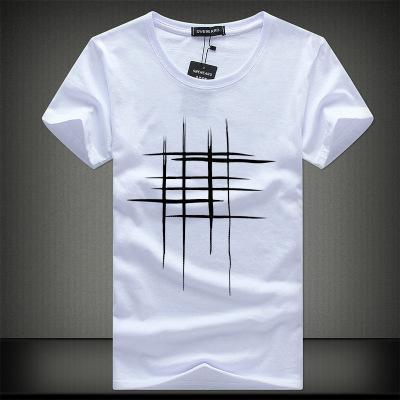 Heren T-shirt met moderne abstracte lijnprint, casual streetwear