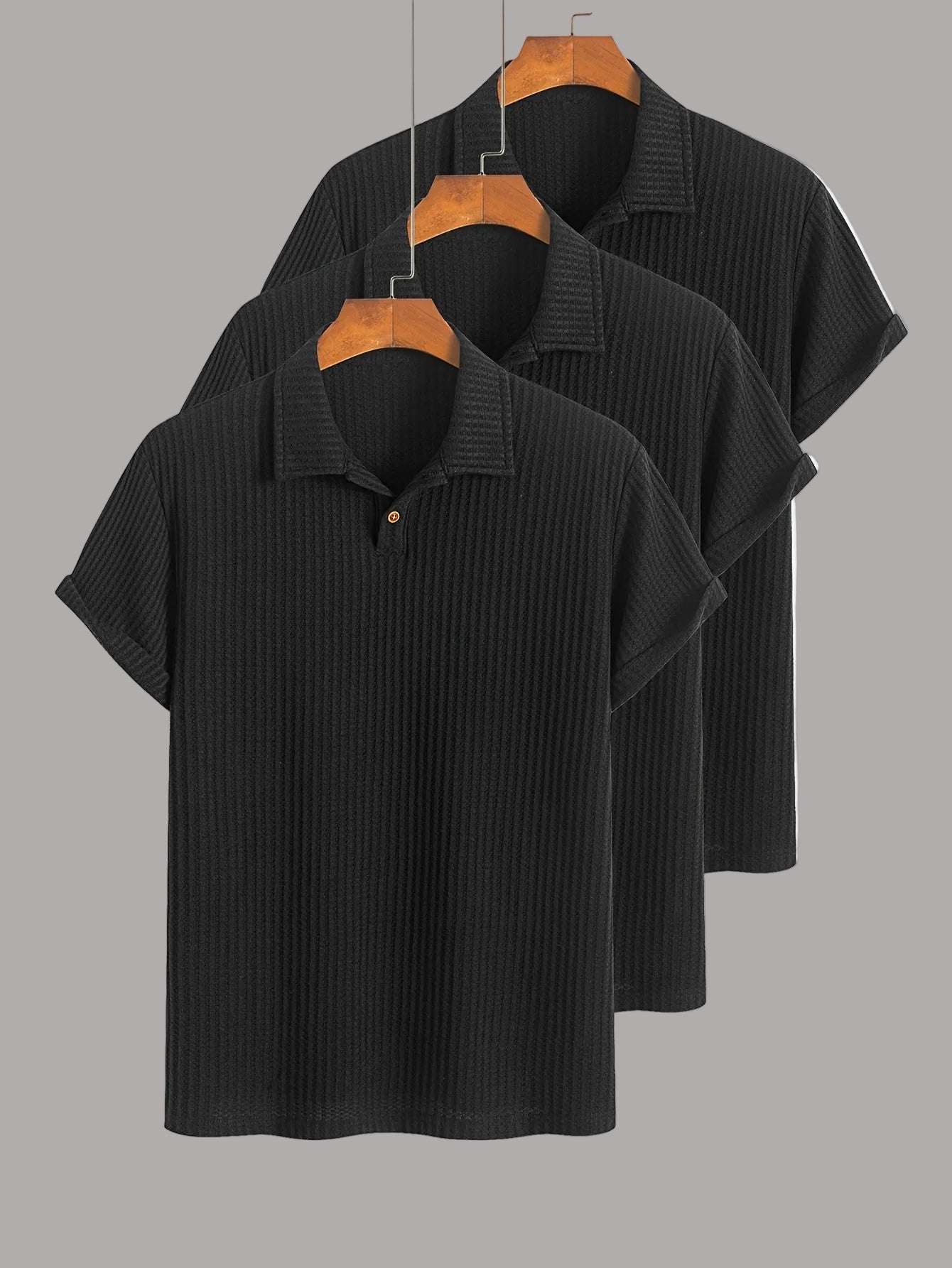 Herre Polo Shirt Sæt Kortærmet Moderne Klassisk Fritid Business