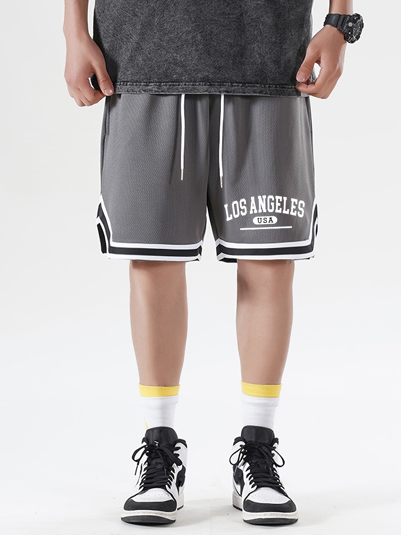 Herren Sportshorts Los Angeles USA – Lässige Basketball-Shorts mit Print für Fitness & Freizeit