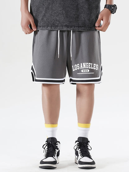 Herren Sportshorts Los Angeles USA – Lässige Basketball-Shorts mit Print für Fitness & Freizeit