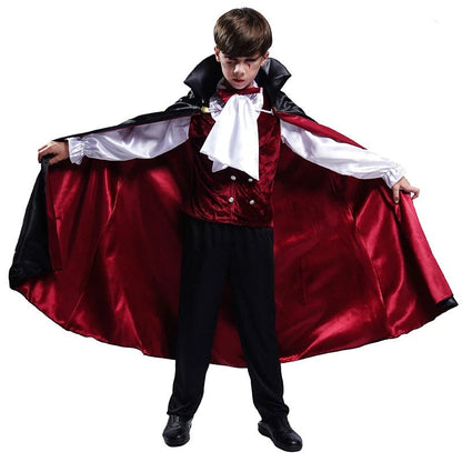 Halloween Kinder Vampier Kostuum – Jongens Dracula Verkleeding voor Halloween Feest & Carnaval