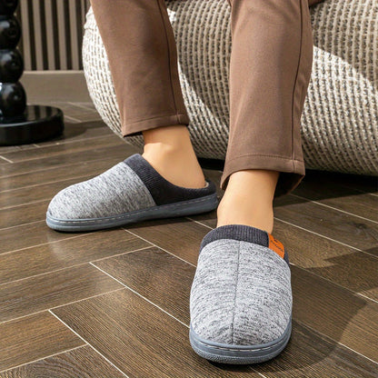 Unisex gebreide pantoffels met zachte voering – comfortabele huisschoenen voor thuis in blauw, zwart en grijs