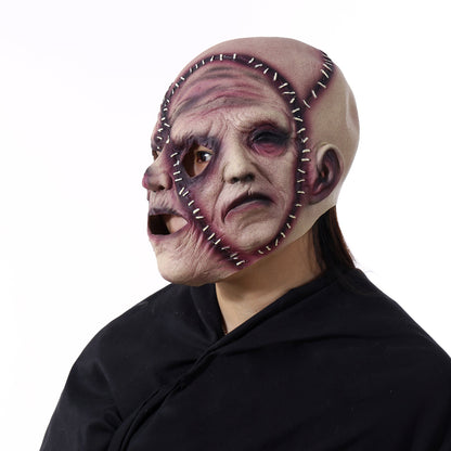 Maschera horror in lattice a tre volti di Halloween per adulti – Maschera costume terrificante per feste e decorazioni spaventose