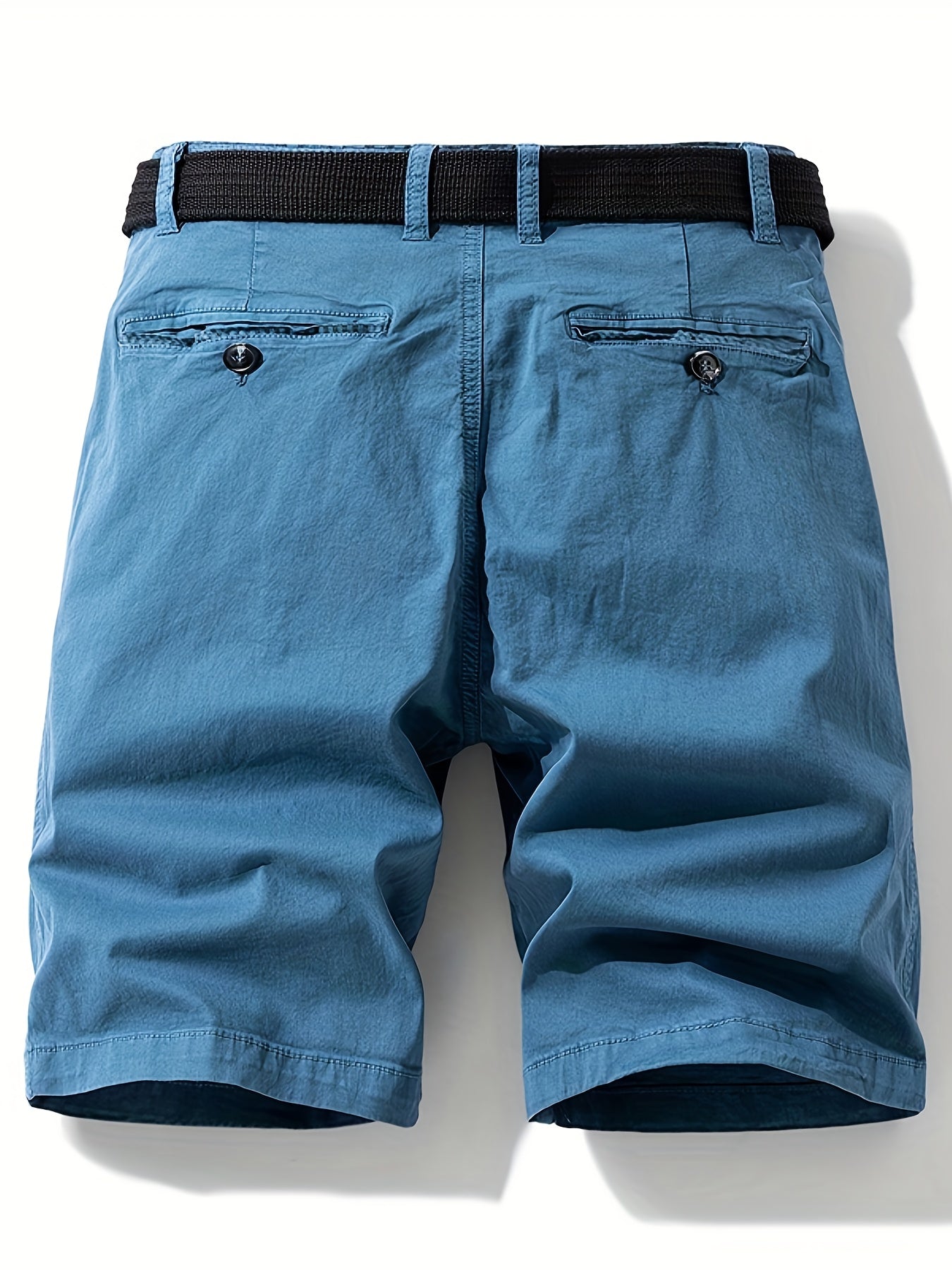 Herr Casual Shorts med bälte – sommarbermuda för fritid och semester