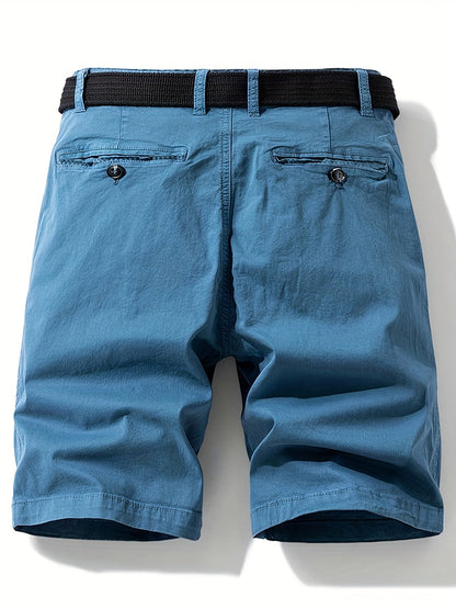 Herr Casual Shorts med bälte – sommarbermuda för fritid och semester