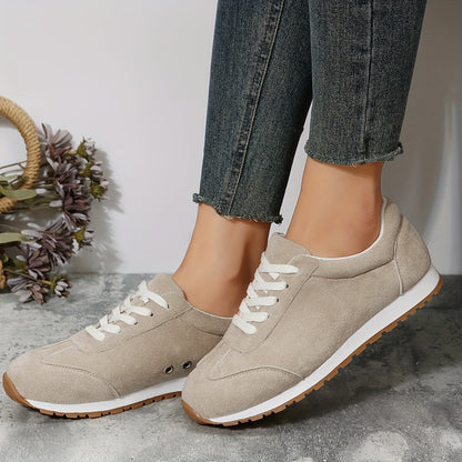 Sneaker donna classiche comode con lacci per tempo libero, quotidiano e passeggiate