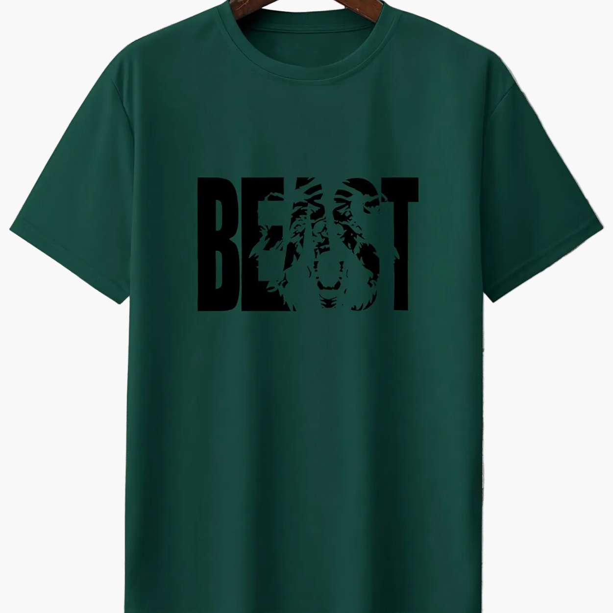 Herren T-Shirt im Urban Style mit „BEAST“-Print – Oversize, Streetwear, Motivdruck
