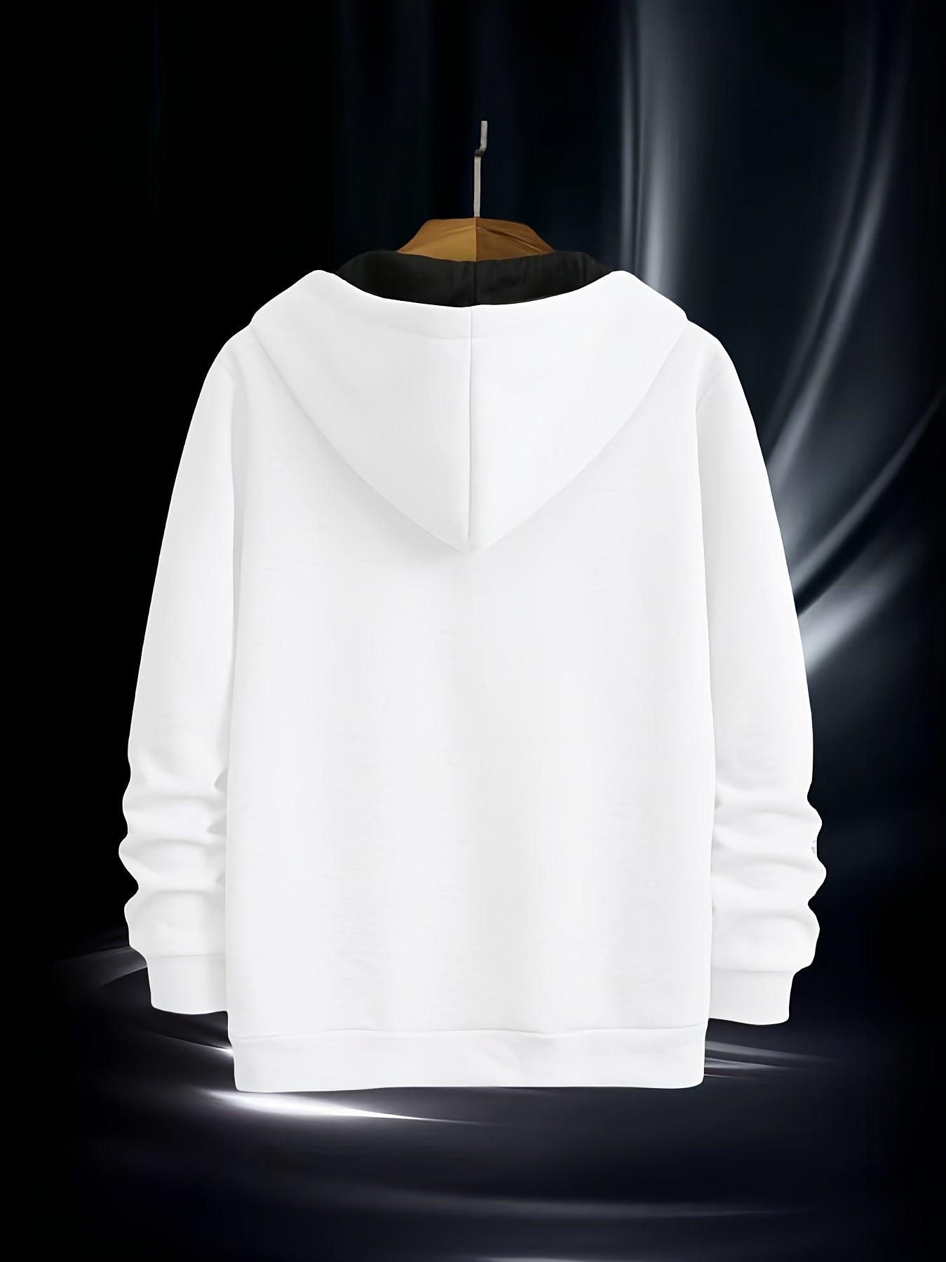 Herren Kapuzenpullover mit diagonalem Reißverschluss Kängurutasche