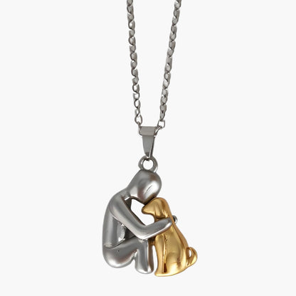 Damen Halskette mit Hund-Anhänger – Symbol für Freundschaft & Liebe, Geschenk für Hundefreunde
