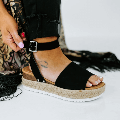 Damen Sommer Plateau Keilsandalen – Modische Espadrille Sandalen für Alltag & Urlaub