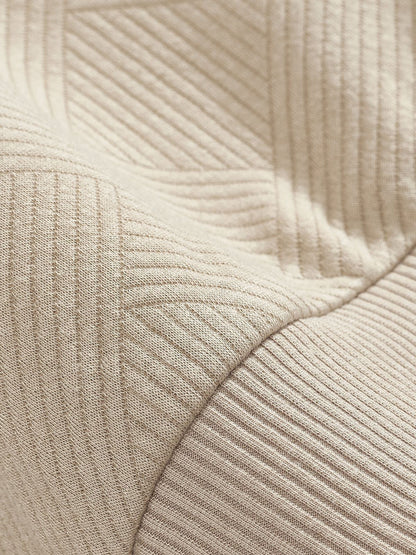 Herre pullover med halvlukning og moderne strukturmønster – Smart casual og kontor