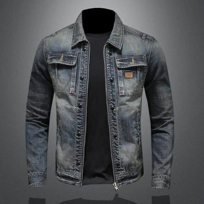 Herre Denimjakke i vintage-stil – Klassisk, afslappet & alsidig
