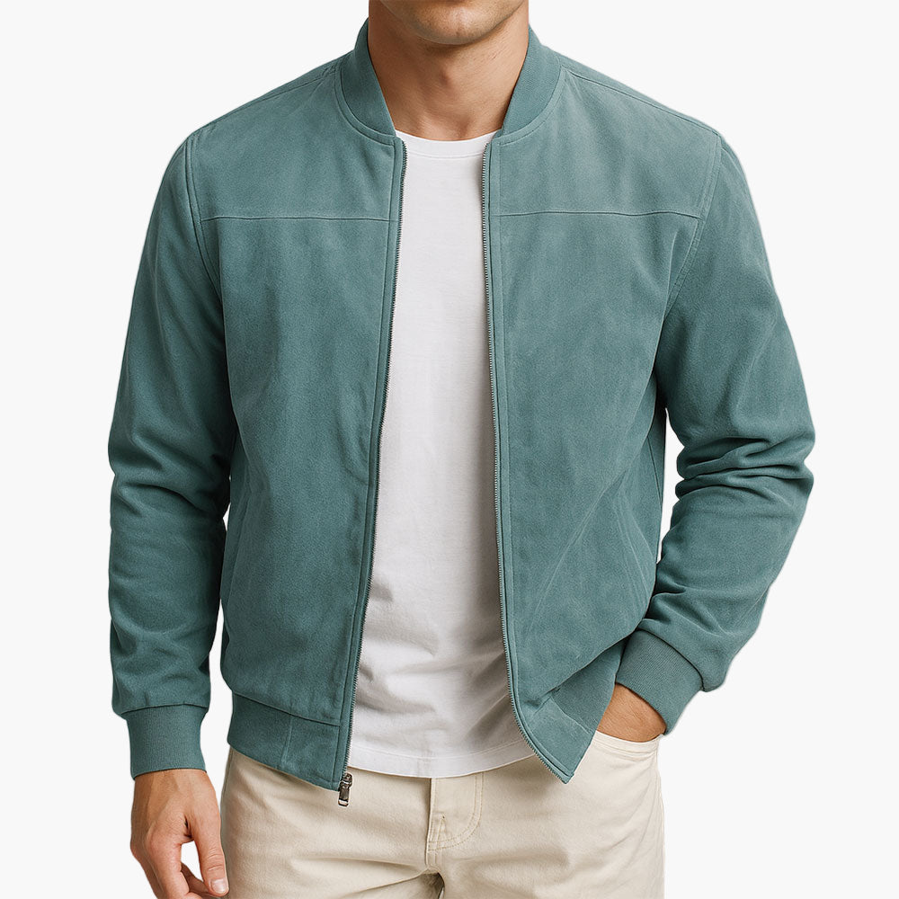 Chaqueta bomber de hombre en estilo minimalista moderno – Chaqueta versátil de entretiempo para el día a día y el tiempo libre