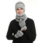 Driedelige winterset met muts, handschoenen en sjaal