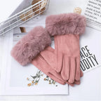 Winterhandschoenen met imitatiebont