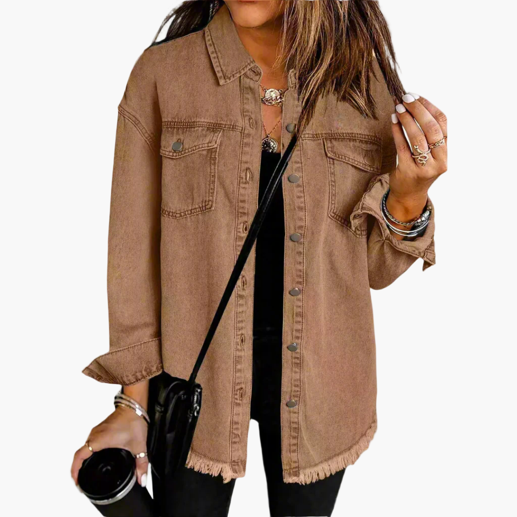 Dame Oversize jeansjakke – Trendy fritidsjakke i moderne streetstyle