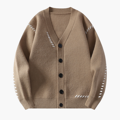 Cardigan da uomo in maglia con abbottonatura – Stile casual moderno e comfort