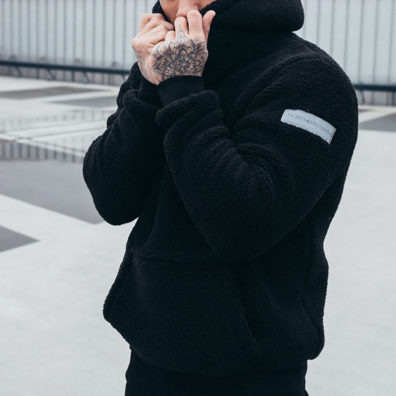 Sudadera con capucha de felpa para hombre – Acogedora, moderna y cómoda para el día a día y el ocio