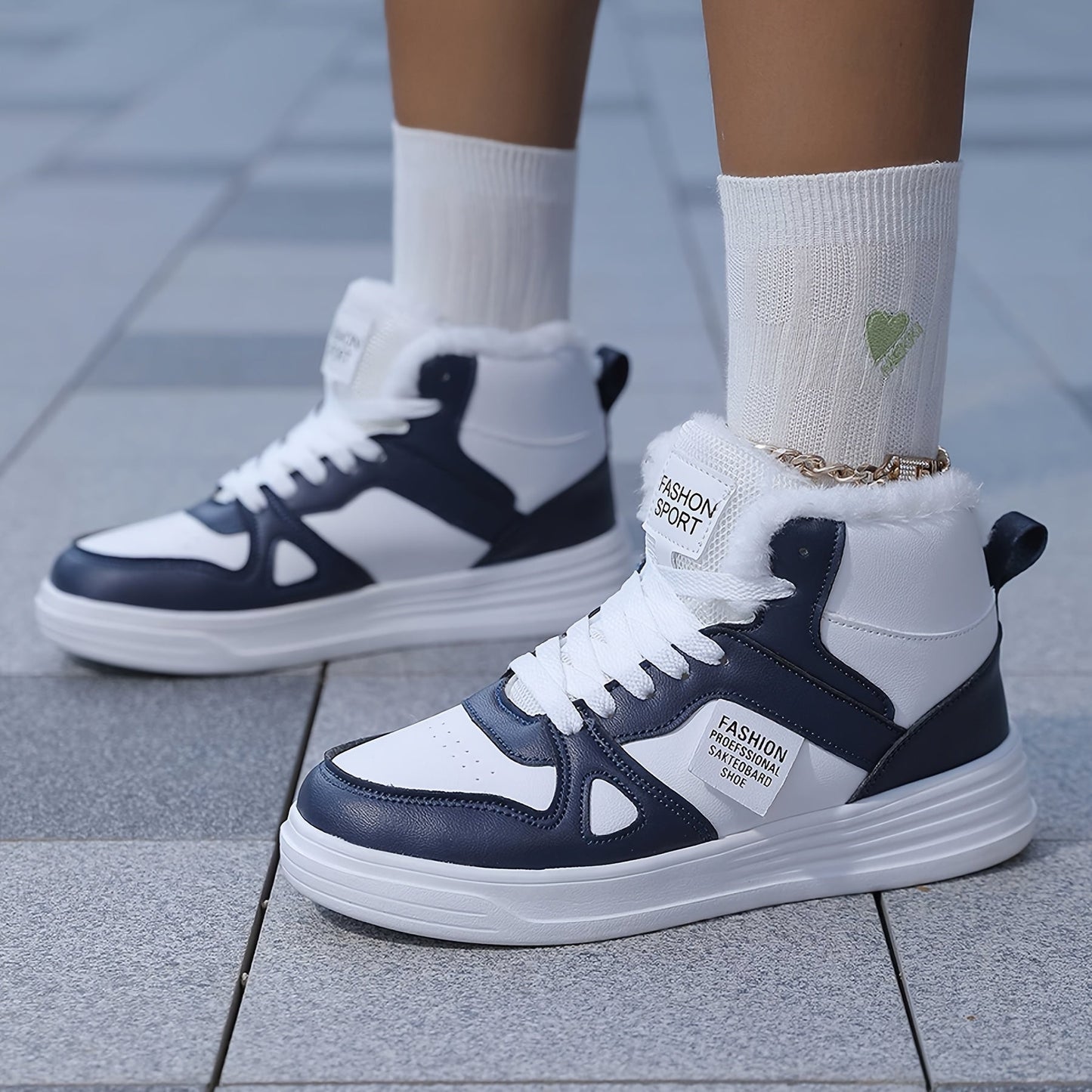 Forede high-top-sneakers til mænd – varme og stilfulde i sort, hvid-rød eller hvid-mørkeblå