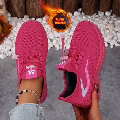 Sneakers invernali da donna foderati con sistema di allacciatura rapida