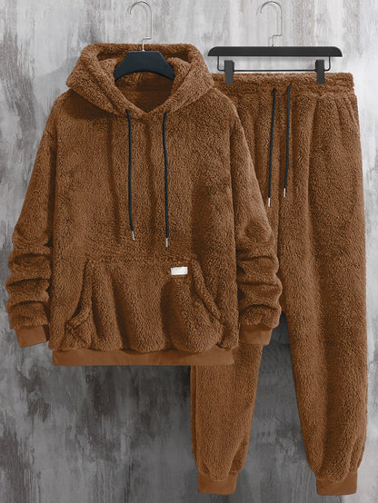Unisex-sæt med blød hættetrøje og joggingbukser – blødt loungewear-outfit