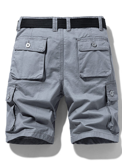 Herren Cargo-Shorts im Casual-Design mit Gürtel und Taschen – Ideal für Freizeit und Outdoor