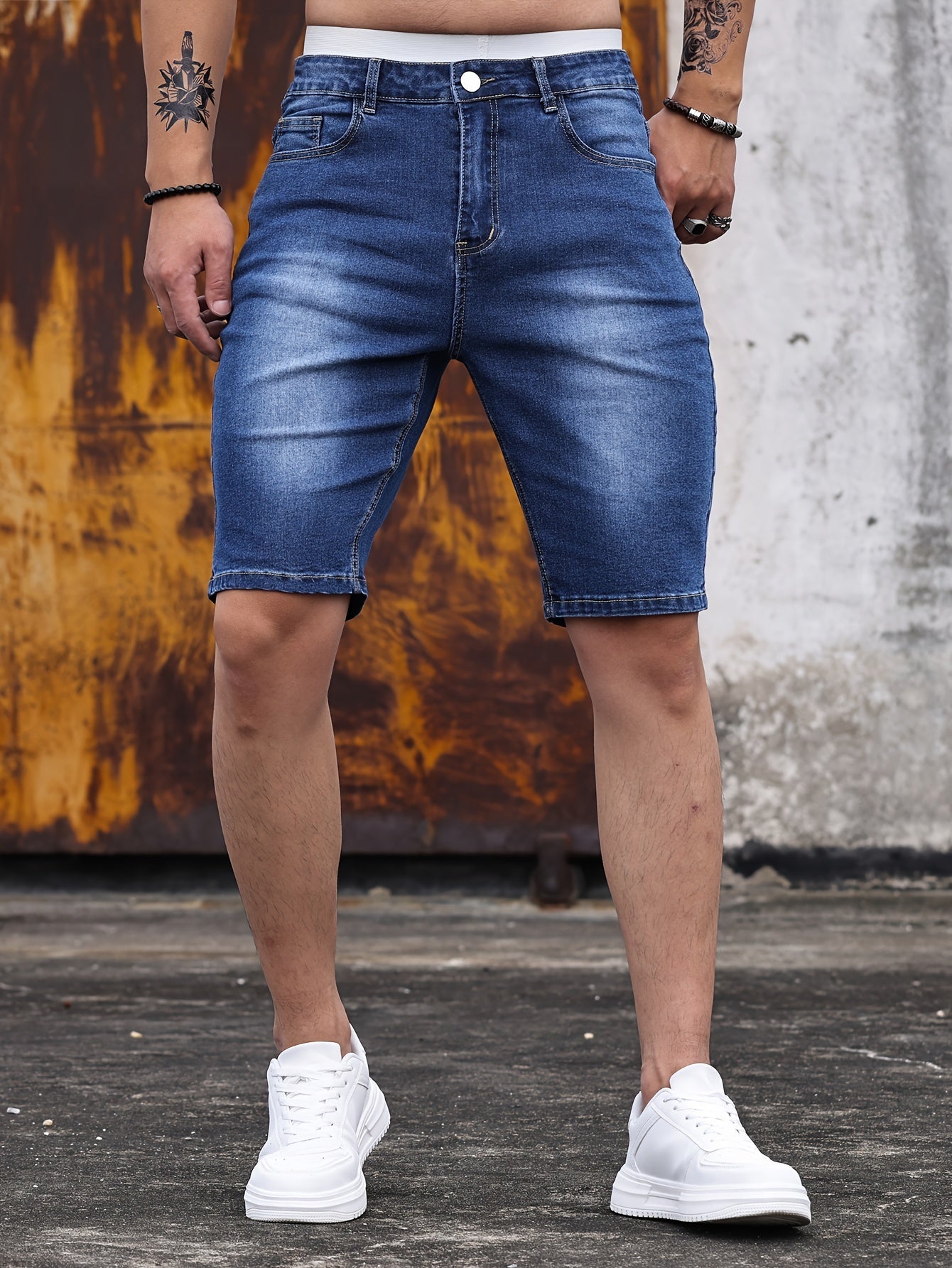 Herren Slim Fit Jeansshorts – Modische Basics für Freizeit und Alltag