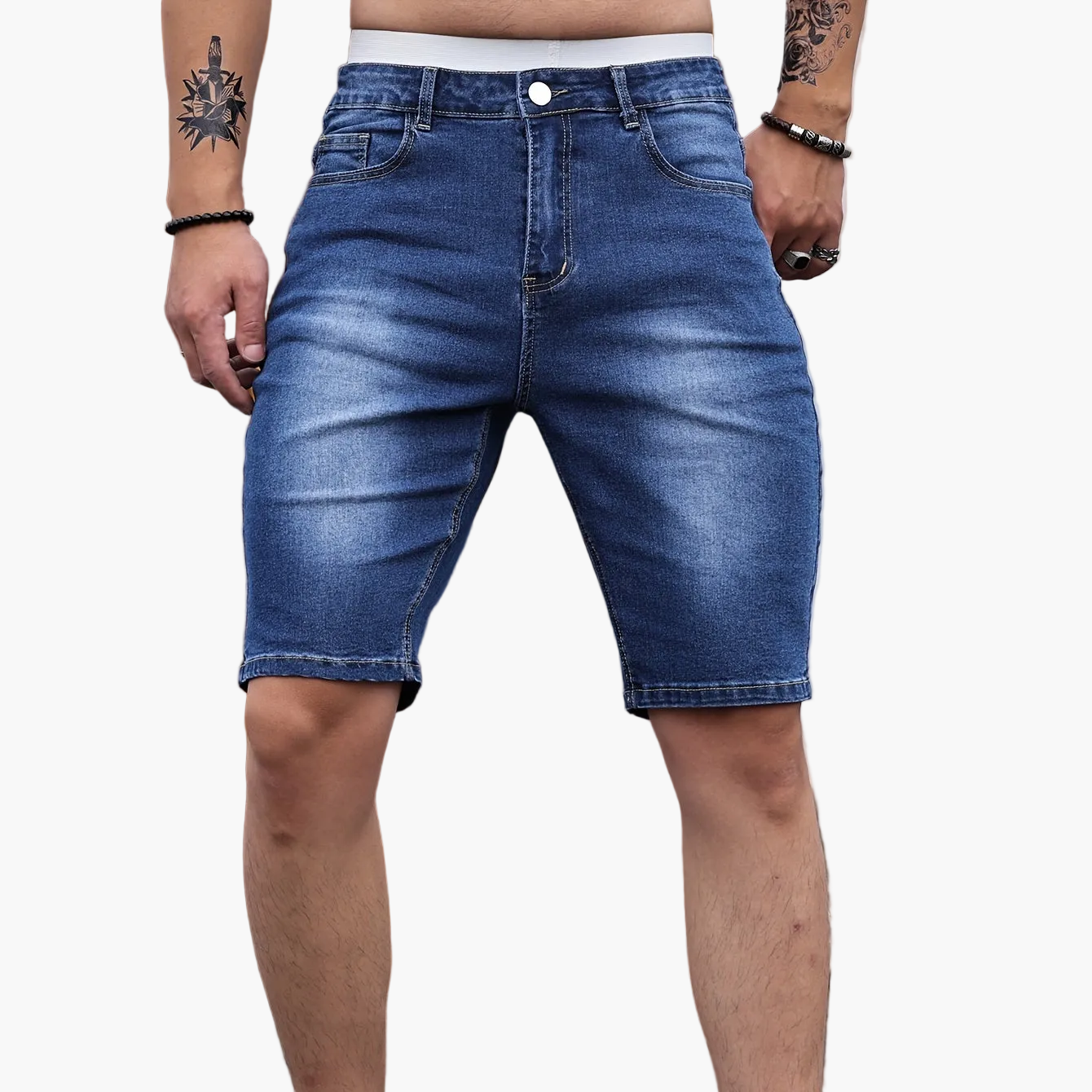 Herren Slim Fit Jeansshorts – Modische Basics für Freizeit und Alltag