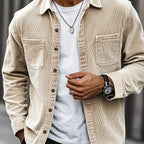 Bryce | Overshirt met lange mouwen, zakken en knopen voor heren