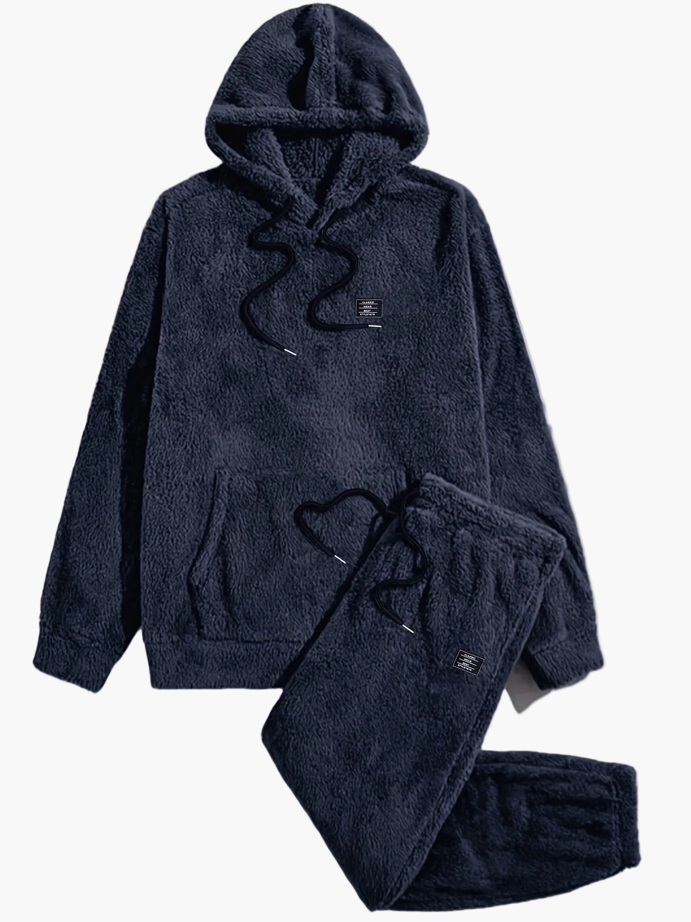 Set tuta da jogging con felpa in pile da uomo – Look comodo per tempo libero e casa