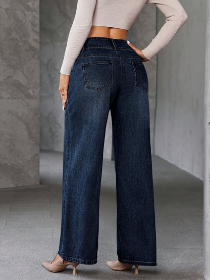 Damen High Waist Weite Jeans – Modische Flared Jeans für Freizeit & Alltag