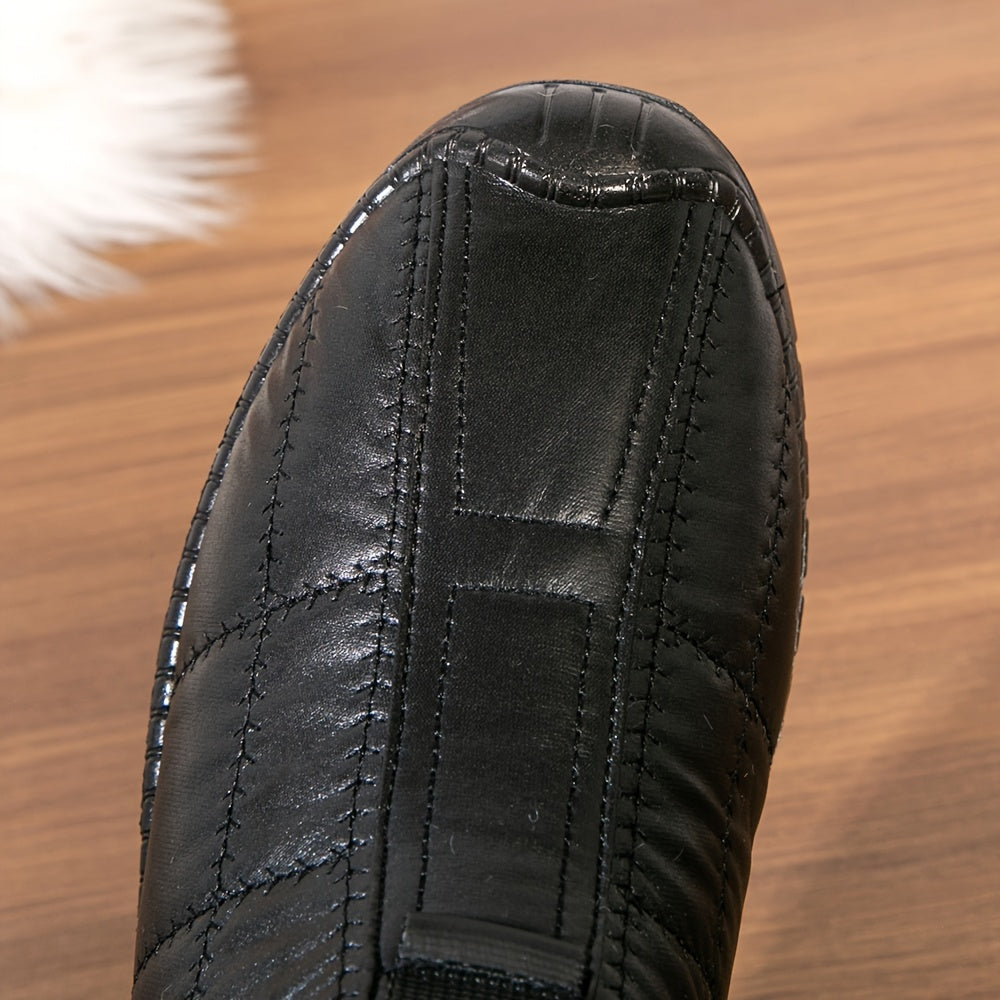 Herren Winter Slip-on Schuhe gefüttert gesteppt