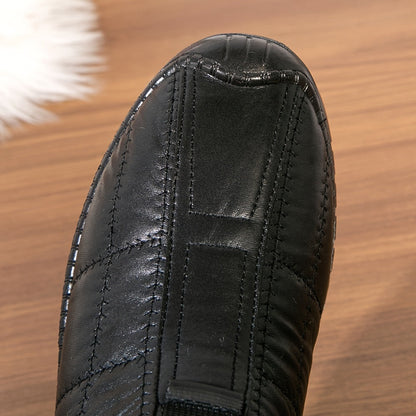 Herren Winter Slip-on Schuhe gefüttert gesteppt