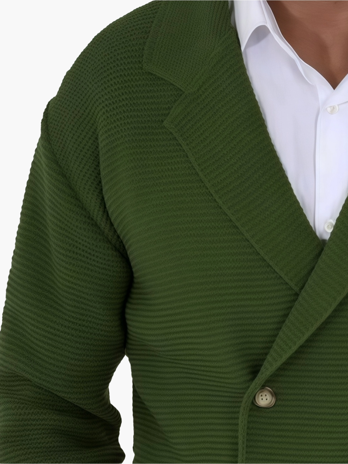 Herre Strikjakke med reverskrave og dobbeltradet knaplukning – Elegant casual-stil til hverdag og kontor