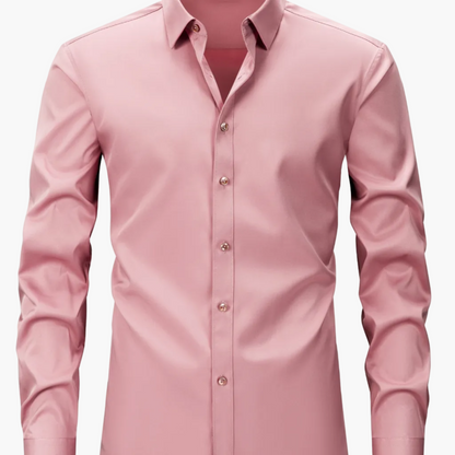 Chemise décontractée business homme coupe slim – Chemise élégante à manches longues pour le quotidien et le bureau