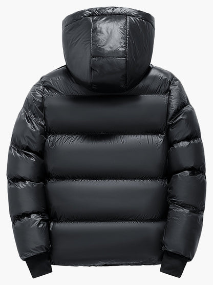 Doudoune pour homme avec capuche pour l'extérieur et le quotidien – Veste matelassée d'hiver, style décontracté