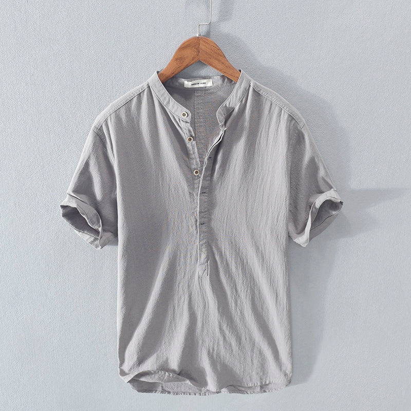 Steve – Heren T-shirt met opstaande kraag van Japanse ijs- en