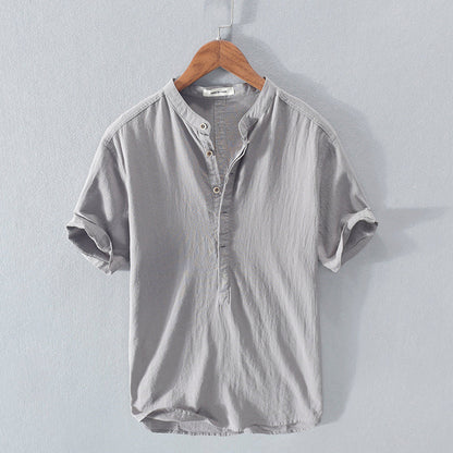 Steve – Heren T-shirt met opstaande kraag van Japanse ijs- en