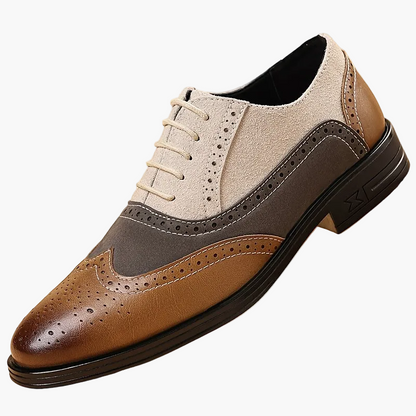Herren Business Freizeitschuhe Klassische Brogue-Schnürschuhe für Alltag und Büro